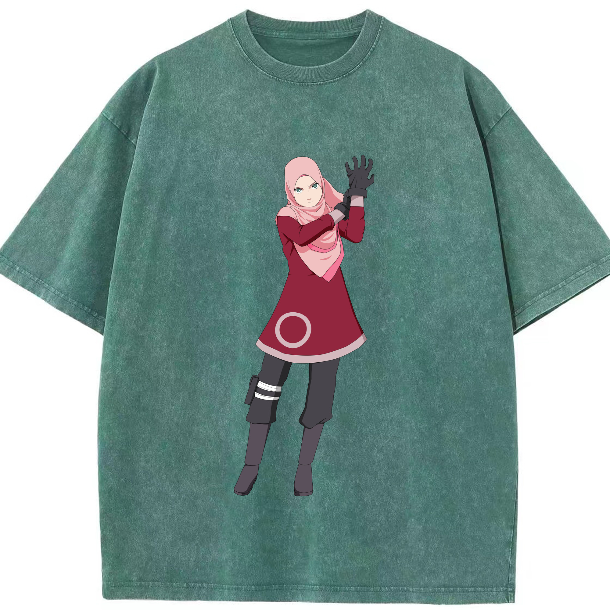 （画像用） NARUTO -ナルト- 春野サクラ Haruno Sakura 綿100% ヴィンテージ風 半袖Tシャツ（フロントプリント）